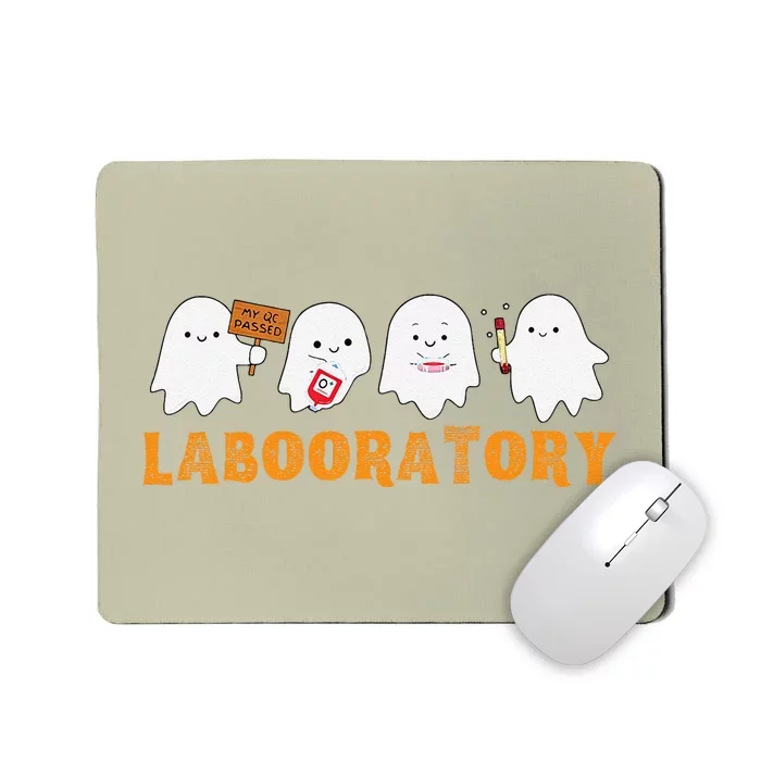 Labooratory Cute Ghost Halloween Laboratory Lab Scientist Mousepad