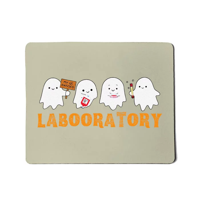 Labooratory Cute Ghost Halloween Laboratory Lab Scientist Mousepad