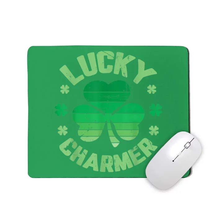 LUCKY CHARMER Girl Funny St. Patrick's Day Mousepad