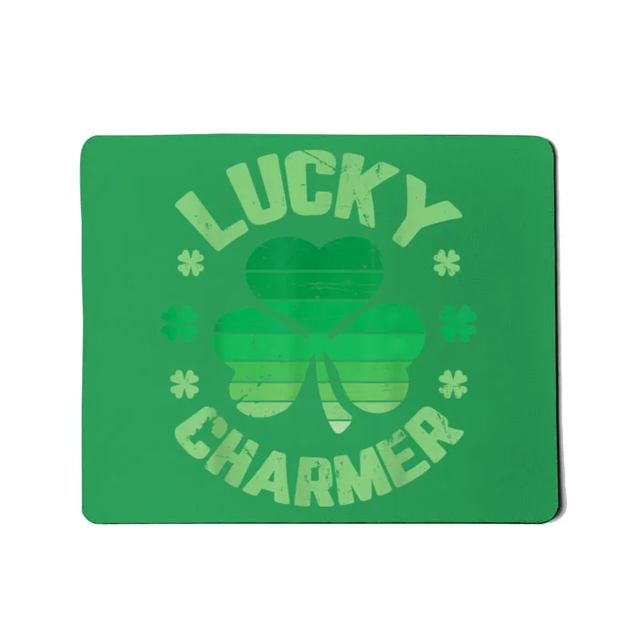 LUCKY CHARMER Girl Funny St. Patrick's Day Mousepad