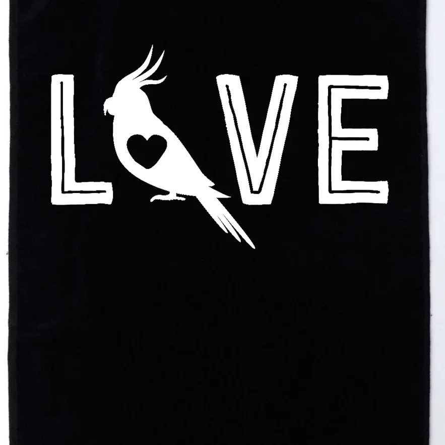 Love Cockatiel Gifts For Wo Parrot Gift For Bird Lovers Platinum Collection Golf Towel