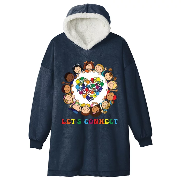 Lets Connect Gift S Tal Health Awareness Gift Hooded Wearable Blanket