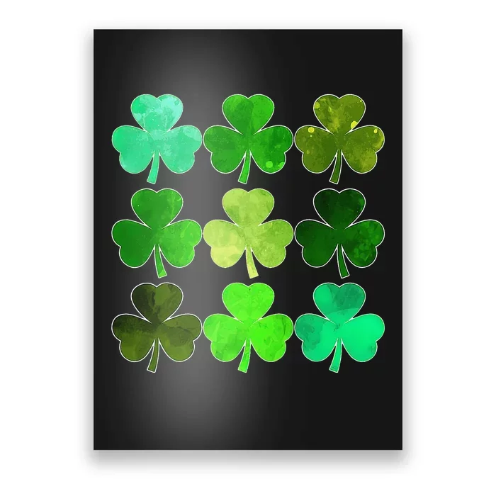 Lucky Clover Green Irish Funny st patricks day Poster