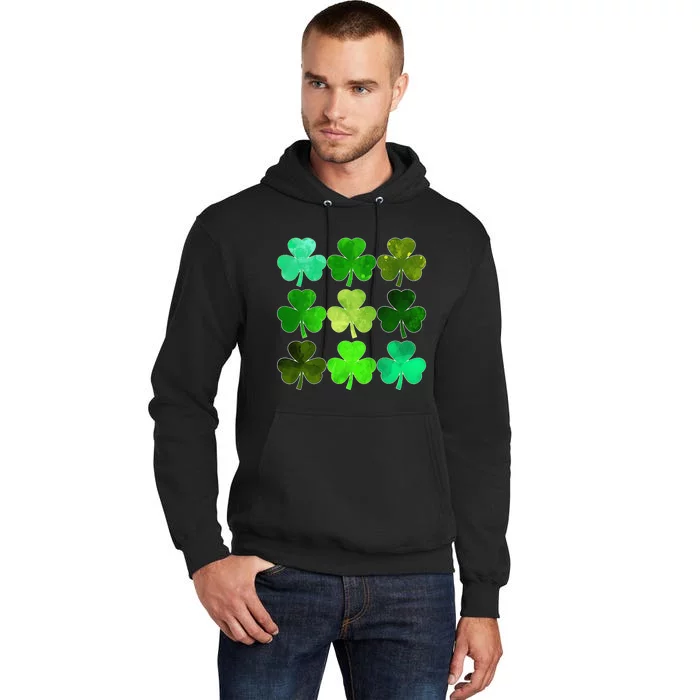 Lucky Clover Green Irish Funny st patricks day Tall Hoodie