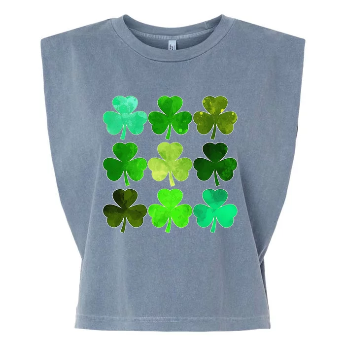 Lucky Clover Green Irish Funny st patricks day Garment-Dyed Women's Muscle Tee