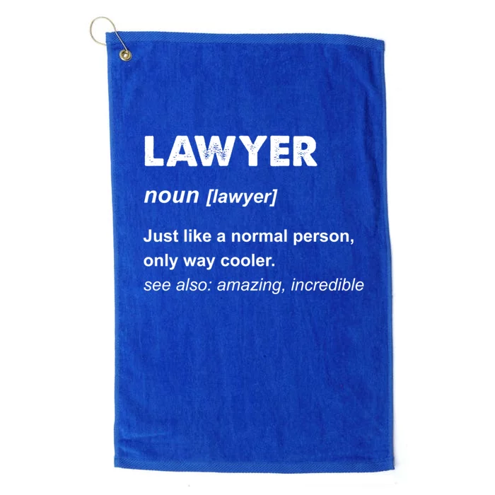 Lawyer Cool Gift And Funny Gift Lawyer Gift Blue Small Platinum Collection Golf Towel