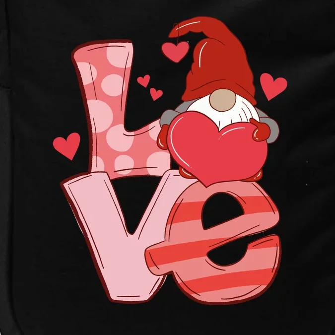 Love Cute Gnome Valentines Day Heart Impact Tech Backpack