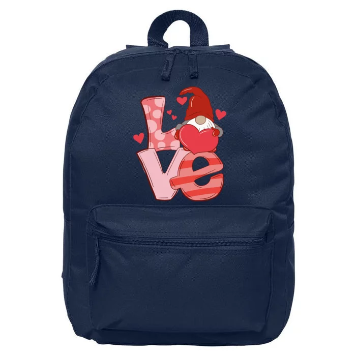 Love Cute Gnome Valentines Day Heart 16 in Basic Backpack