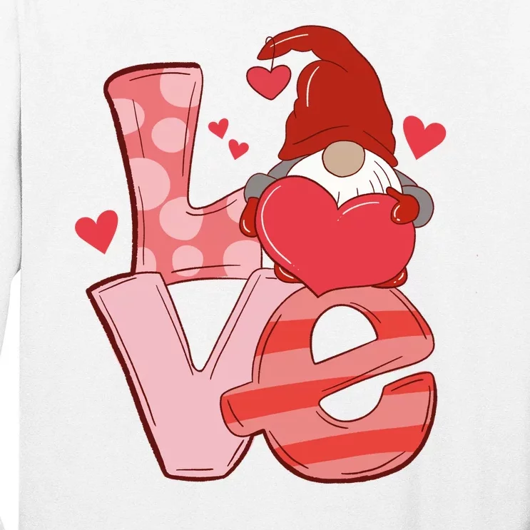 Love Cute Gnome Valentines Day Heart Long Sleeve Shirt