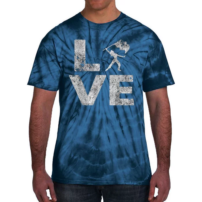 Love Color Guard Winter Guard Distressed Tie-Dye T-Shirt