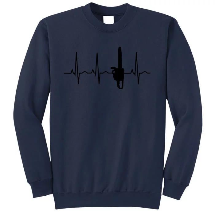 Lumberjack Chainsaw Heartbeat For Arborists Sweatshirt