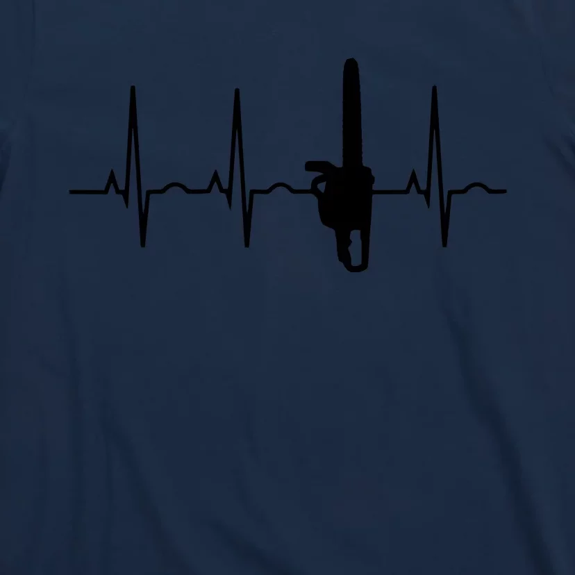 Lumberjack Chainsaw Heartbeat For Arborists T-Shirt