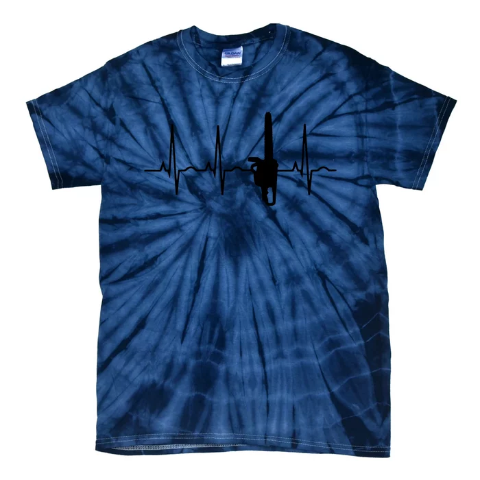 Lumberjack Chainsaw Heartbeat For Arborists Tie-Dye T-Shirt