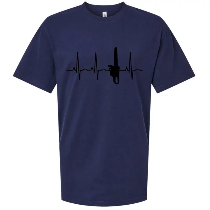 Lumberjack Chainsaw Heartbeat For Arborists Sueded Cloud Jersey T-Shirt