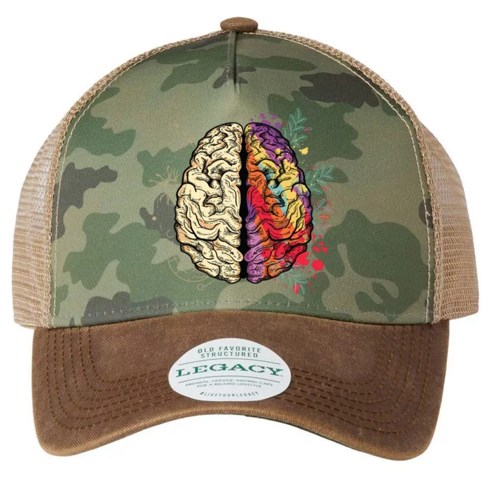 Logical Creative Human Brain Legacy Tie Dye Trucker Hat