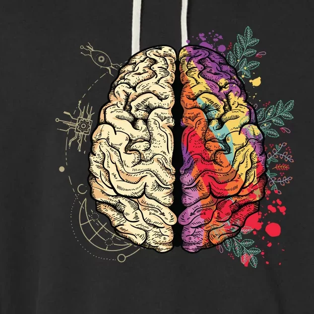 Logical Creative Human Brain Garment-Dyed Fleece Hoodie