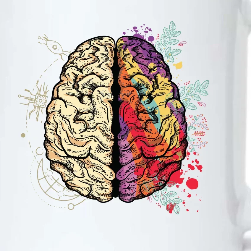 Logical Creative Human Brain Black Color Changing Mug