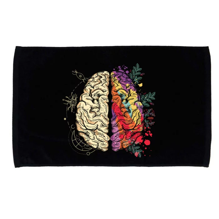 Logical Creative Human Brain Microfiber Hand Towel