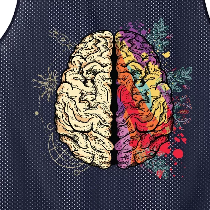 Logical Creative Human Brain Mesh Reversible Basketball Jersey Tank