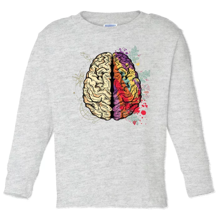 Logical Creative Human Brain Toddler Long Sleeve Shirt