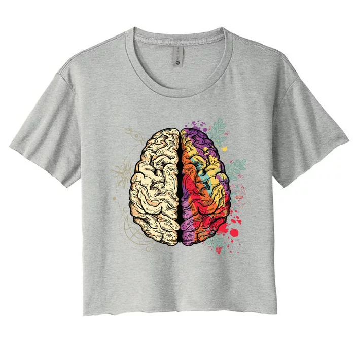 Logical Creative Human Brain Women's Crop Top Tee