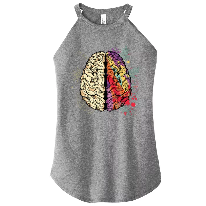 Logical Creative Human Brain Women’s Perfect Tri Rocker Tank