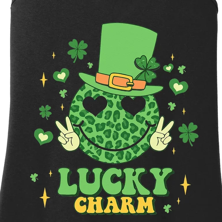 Lucky Charms Happy St Patricks Day Irish Shamrock Leprechaun Ladies Essential Tank