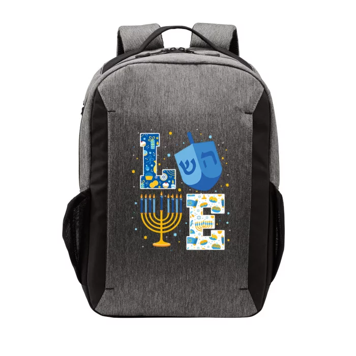 Love Cute Hanukkah Decorations Dreidel Menorah Chanukah Vector Backpack