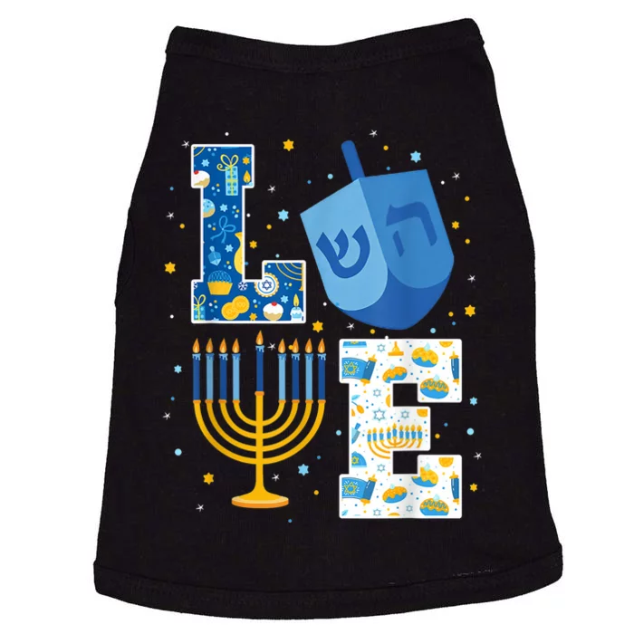 LOVE Cute Hanukkah Decorations Dreidelorah Chanukah Doggie Tank