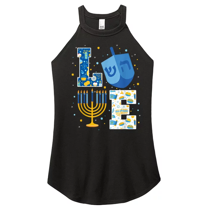 LOVE Cute Hanukkah Decorations Dreidelorah Chanukah Women’s Perfect Tri Rocker Tank