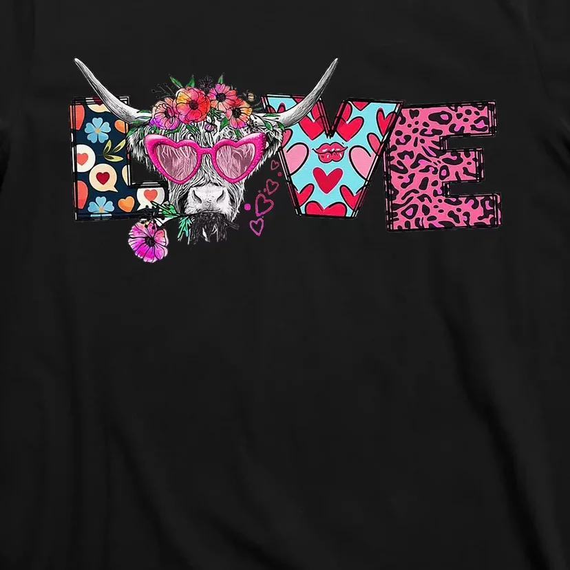 Love Cow Heart Leopard Moolentine Valentine's Day Man T-Shirt