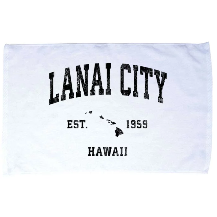 Lanai City Hawaii Hi Vintage Athletic Sports Microfiber Hand Towel