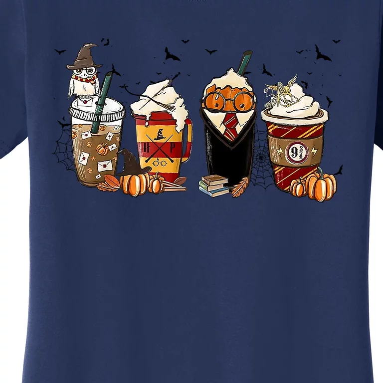 Latte Coffee Halloween Witch School Witch School Halloween Women's T-Shirt