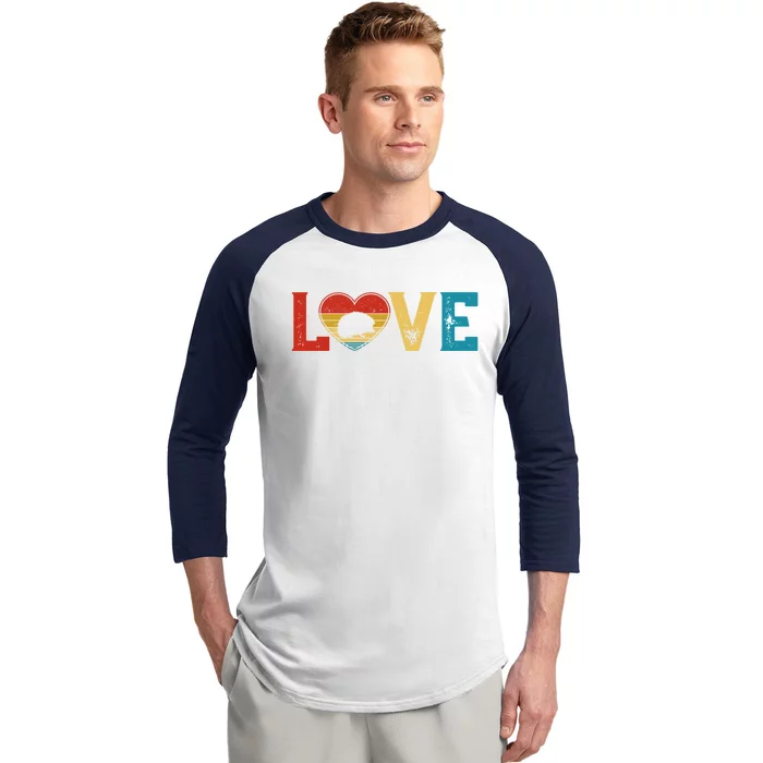 Love Cute Hedgehog Lover Animals Heart Valentine's Day Funny Gift Baseball Sleeve Shirt