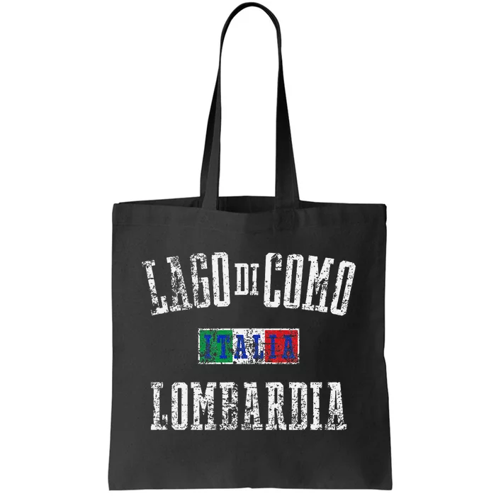 Lake Como Italy Lombardy Distressed Print Tote Bag