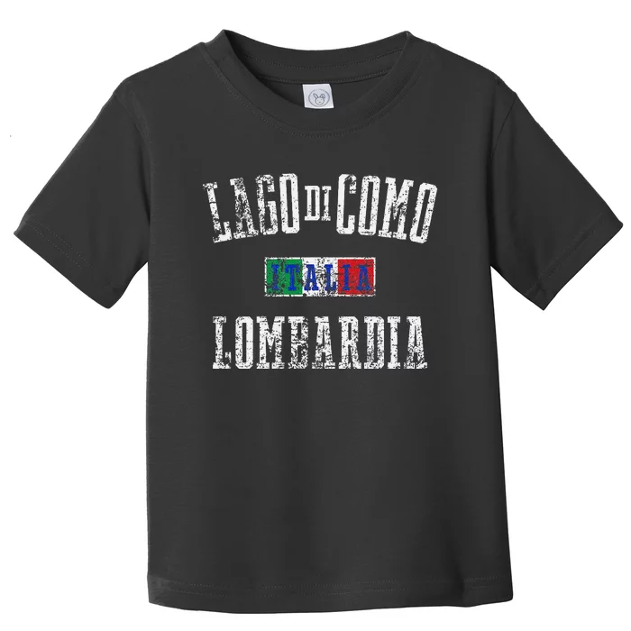 Lake Como Italy Lombardy Distressed Print Toddler T-Shirt