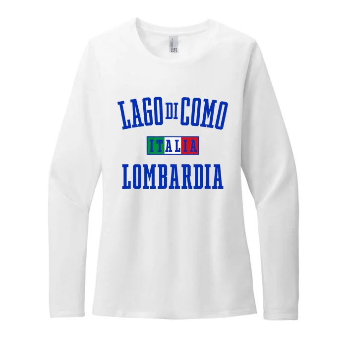 Lake Como Italy Lombardy Womens CVC Long Sleeve Shirt