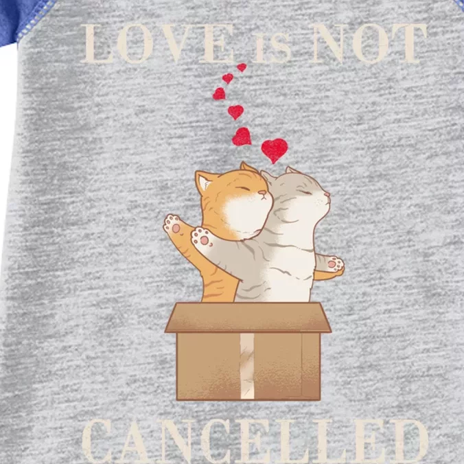 Love Cats In The Box Great Gift Love Is Not Cancelled Gift Infant Baby Jersey Bodysuit