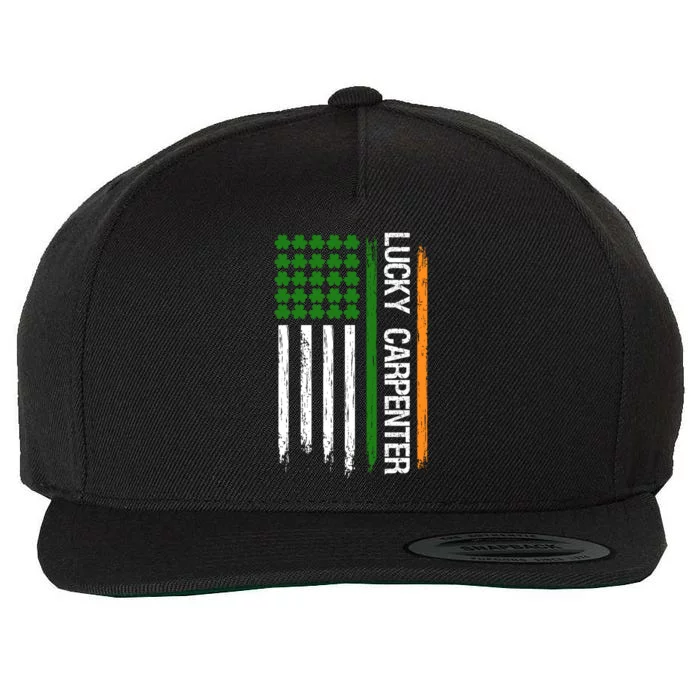 Lucky Carpenter Irish Roots Ireland Flag St Patricks Day Wool Snapback Cap