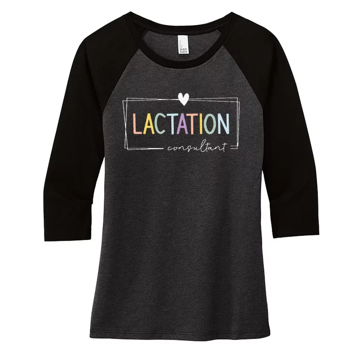 Lactation Consultant IBCLC Breastfeeding Consultant Women's Tri-Blend 3/4-Sleeve Raglan Shirt