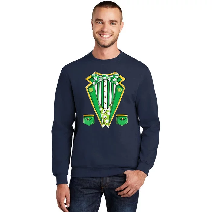 Leprechaun Costume Irish Tuxedo Funny St Patricks Day Tall Sweatshirt