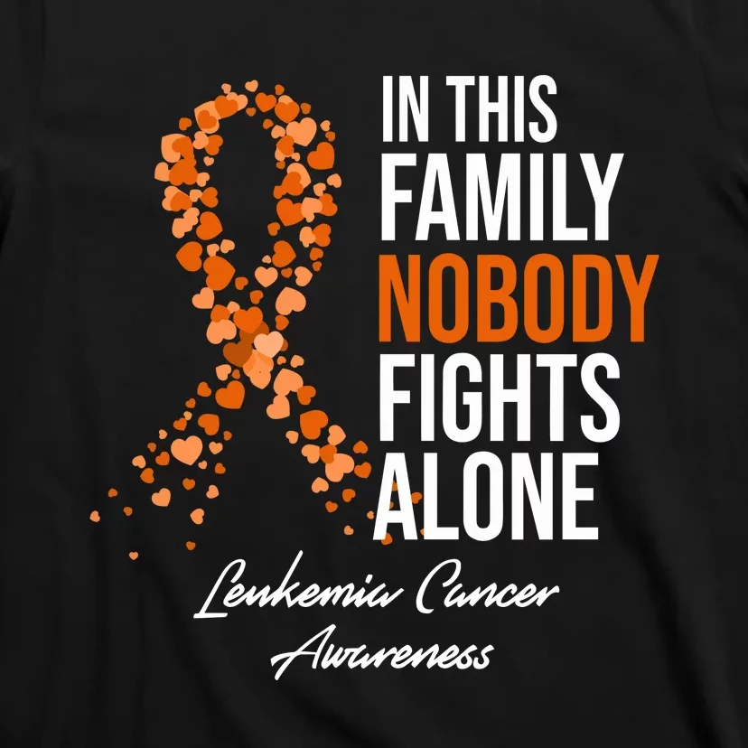 Leukemia Cancer In This Family Nobody Fights Alone T-Shirt