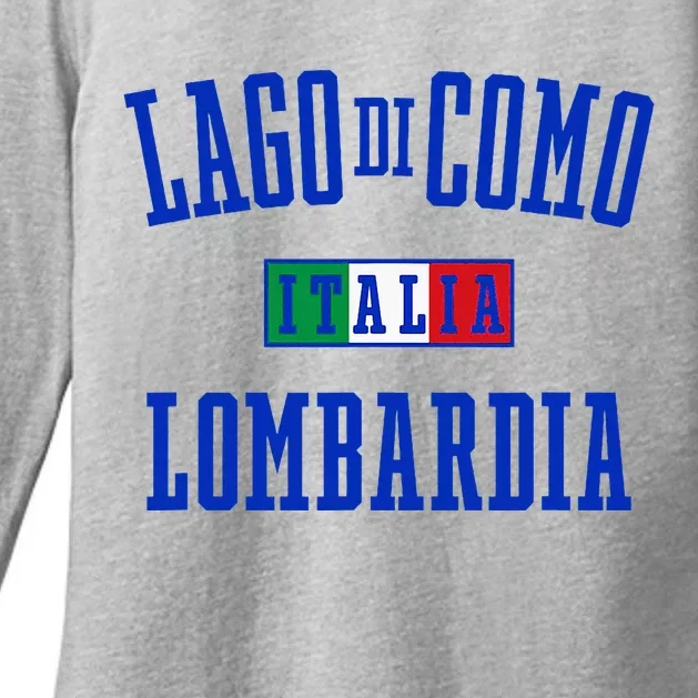 Lake Como Italy Lombardy Womens CVC Long Sleeve Shirt