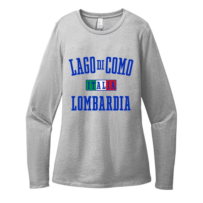 Lake Como Italy Lombardy Womens CVC Long Sleeve Shirt