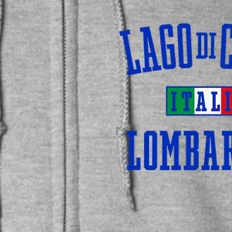 Lake Como Italy Lombardy Full Zip Hoodie