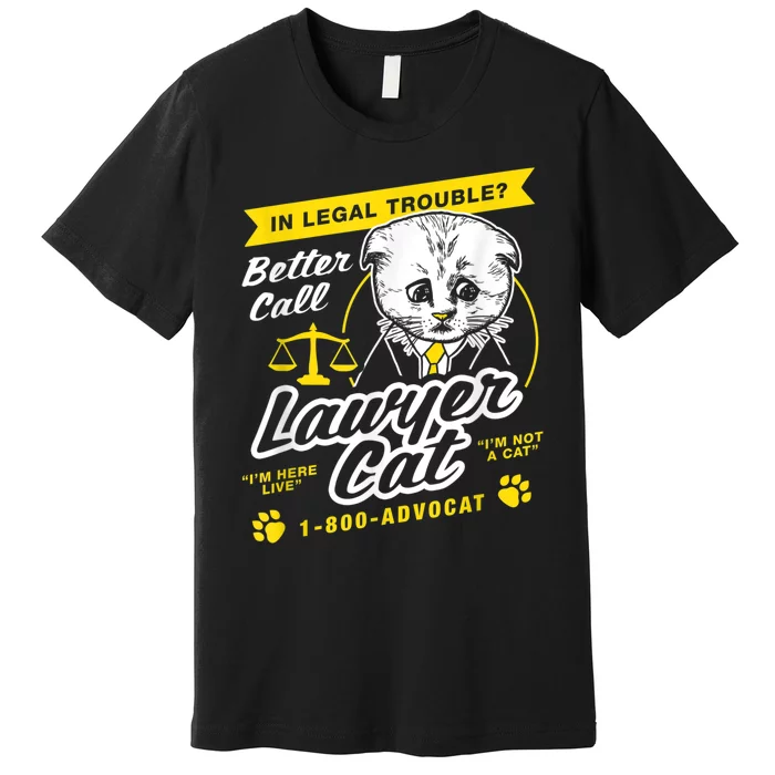 Lawyer Cat I'm Not A Cat Kitten Filter Premium T-Shirt