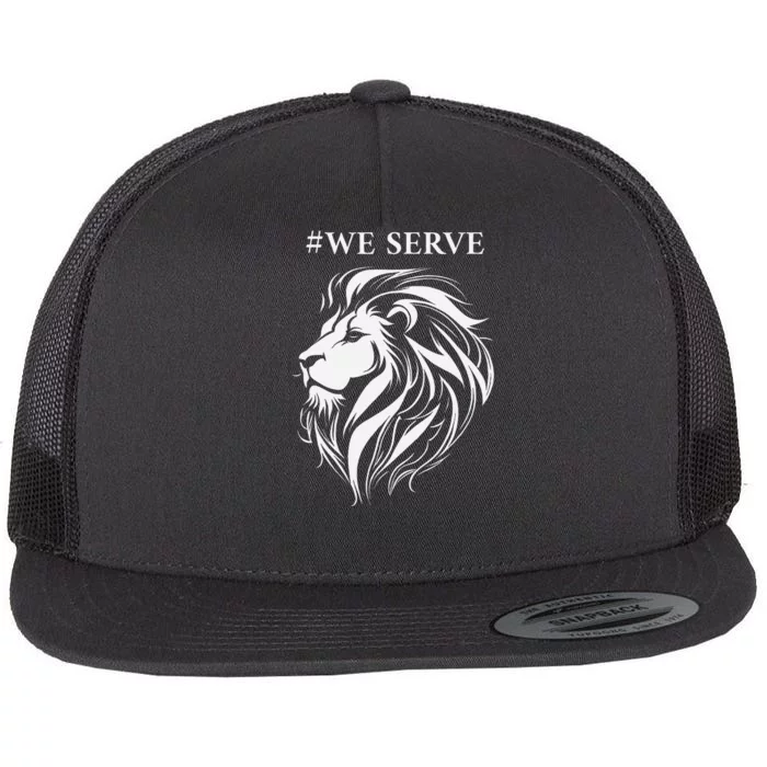 Lions Club International We Serve Lions Flat Bill Trucker Hat