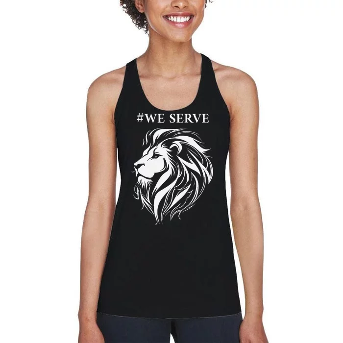 Lions Club International We Serve Lions Women's Racerback Tank