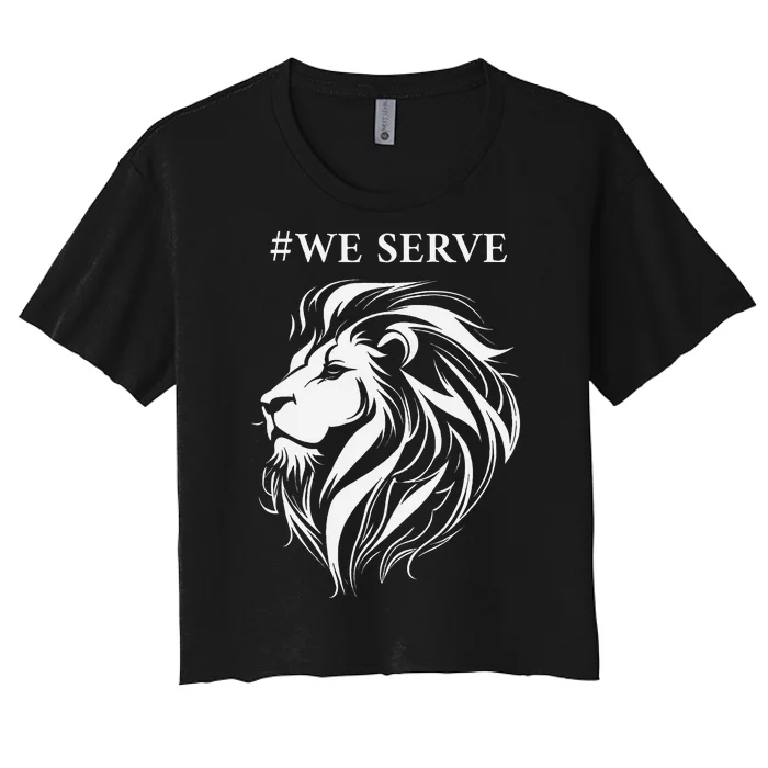 Lions Club International We Serve Lions Women's Crop Top Tee