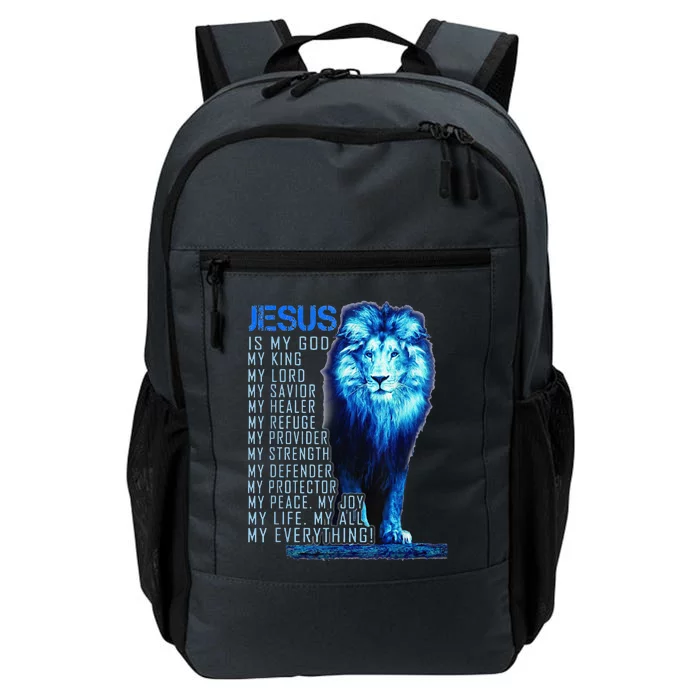 Lion Christian Jesus Is My God King Lord And Savior Daily Commute Backpack